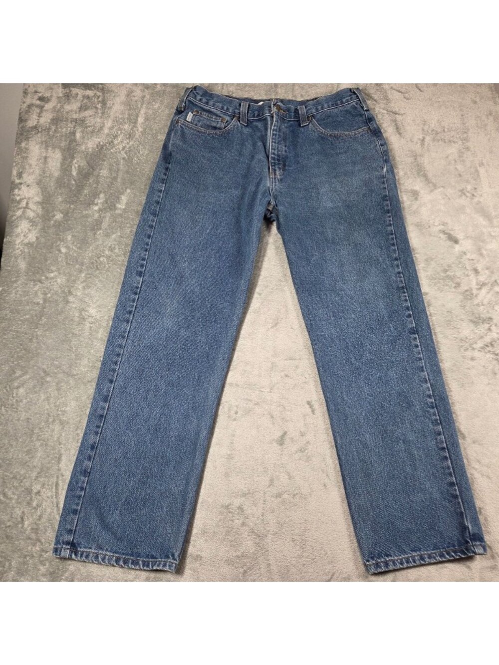 Carhartt Jeans 38X32 Blue Straight Leg Relaxed Fit Denim Workwear Y2K B460 DVB